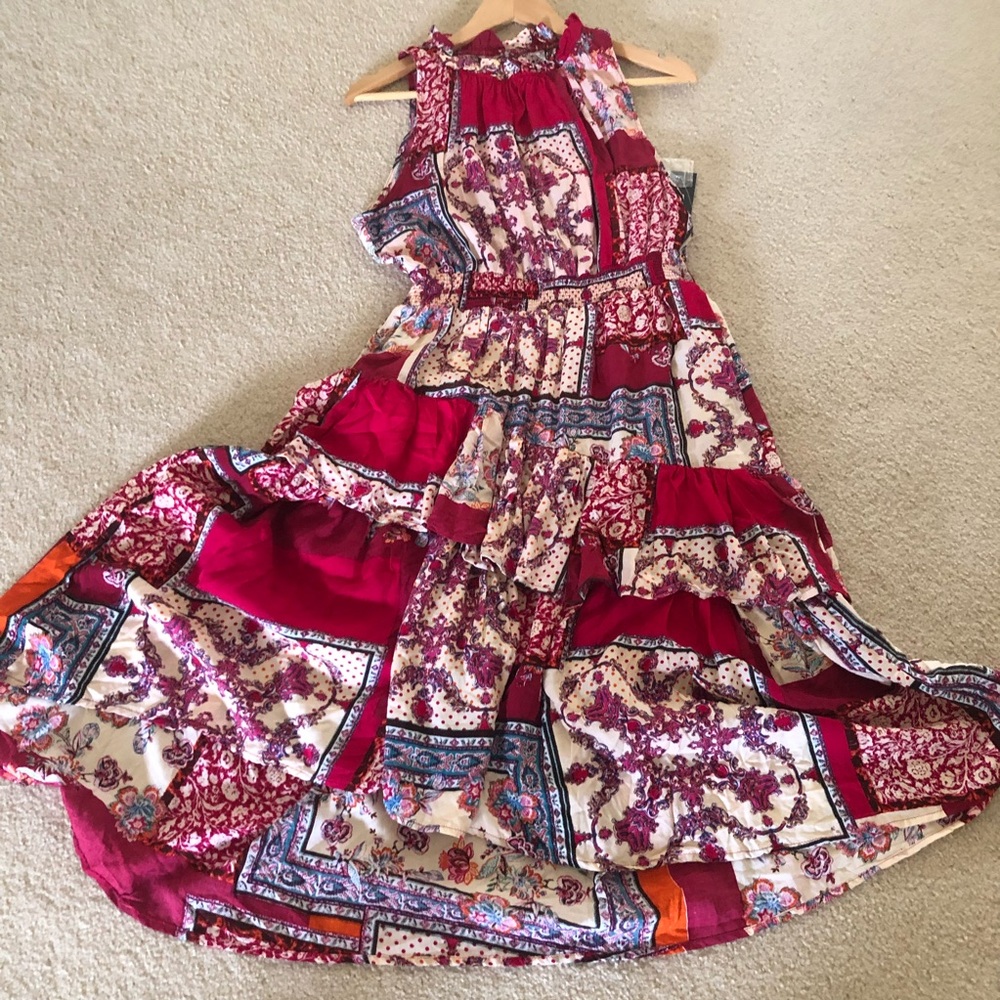 NEW Patchwork Hi-Lo Boho MIDI